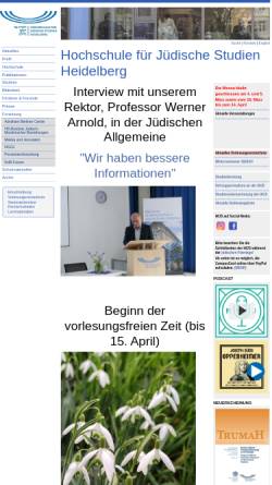 Vorschau der mobilen Webseite www.hfjs.eu, Hochschule für Jüdische Studien (HJS)