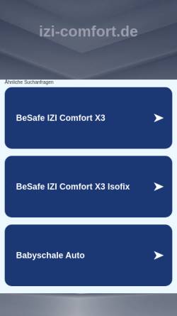 Vorschau der mobilen Webseite www.izi-comfort.de, HTS BeSafe GmbH