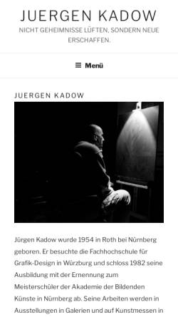 Vorschau der mobilen Webseite www.kadow.de, Kadow, Jürgen