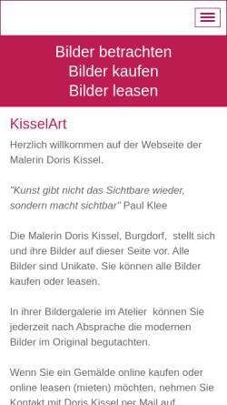 Vorschau der mobilen Webseite www.kisselart.de, Kissel, Doris