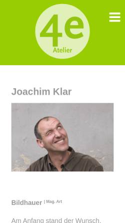 Vorschau der mobilen Webseite www.joachimklar.de, Klar, Joachim