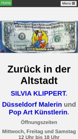 Vorschau der mobilen Webseite www.klipp-art.de, Galerie KLIPP-ART Silvia Klippert