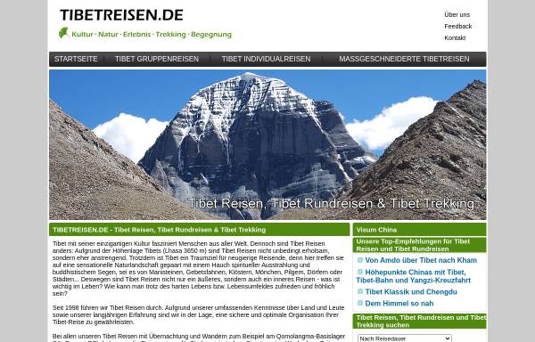 Vorschau von www.tibetreisen.de, Tibet Reisen Dr. Ningmei Chen
