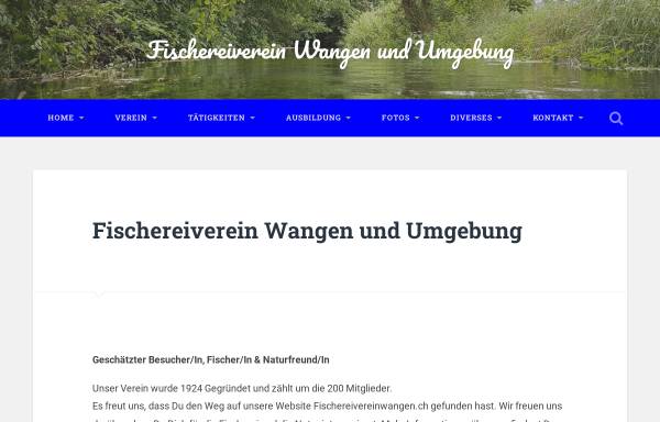 Vorschau von www.fischereivereinwangen.ch, Fischereiverein Wangen und Umgebung