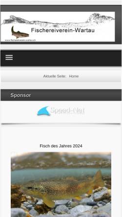 Vorschau der mobilen Webseite www.fischereiverein-wartau.ch, Fischereiverein Wartau