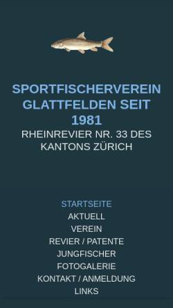 Vorschau der mobilen Webseite www.sfvg.ch, Sportfischerverein Glattfelden