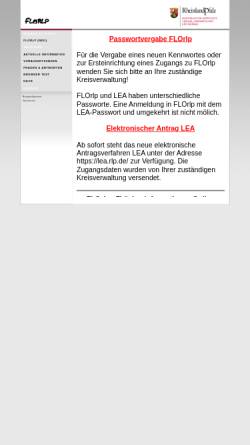 Vorschau der mobilen Webseite www.flo.rlp.de, FLOrlp - Rheinland-Pfalz