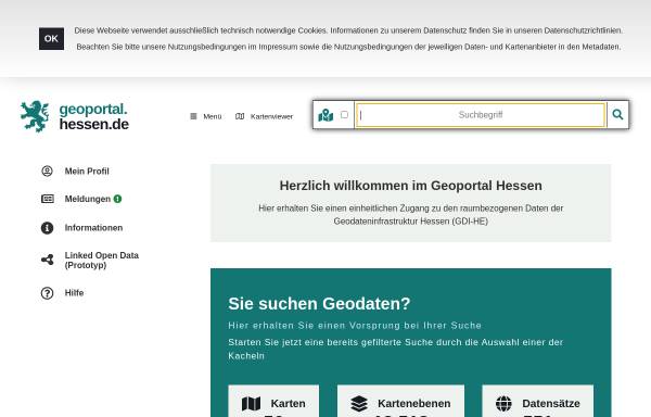 Vorschau von www.geoportal.hessen.de, Geoportal Hessen