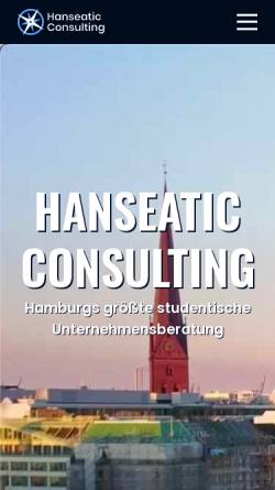 Vorschau der mobilen Webseite hanseaticconsulting.de, Hanseatic Consulting – Studentische Unternehmensberatung e.V.