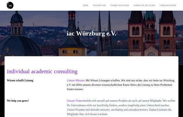Vorschau von www.iac-wuerzburg.de, individual academic consulting Würzburg e.V.
