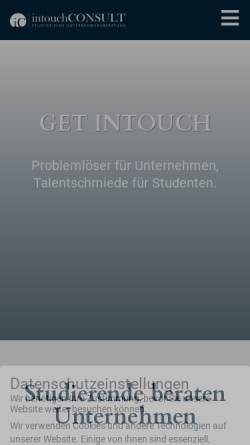 Vorschau der mobilen Webseite intouch-consult.de, Intouch Consult e.V.