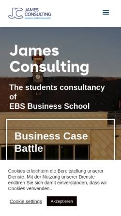 Vorschau der mobilen Webseite jamesconsulting.ebs-ressort.de, James Consulting GmbH