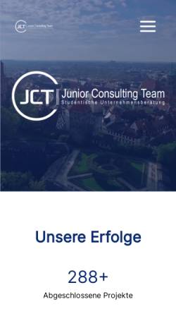 Vorschau der mobilen Webseite jct.de, Junior Consulting Team e.V.