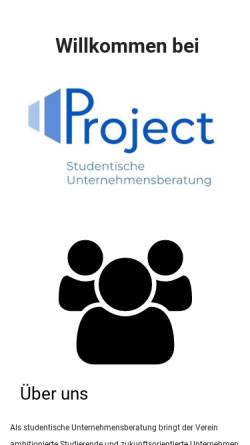 Vorschau der mobilen Webseite project-ev.de, Project e.V.