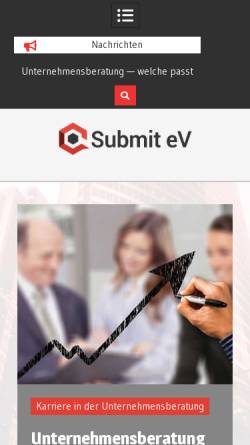 Vorschau der mobilen Webseite submit-ev.de, Submit e.V.