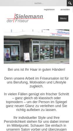 Vorschau der mobilen Webseite www.salon-sielemann.de, Friseursalon Sielemann, Inhaber Ralf Sielemann