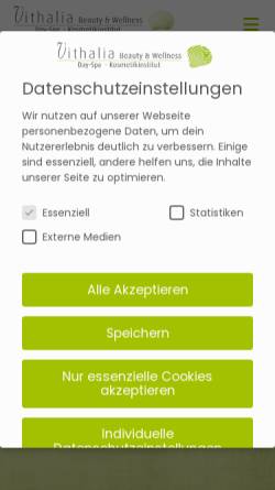 Vorschau der mobilen Webseite vithalia.de, Vithalia, Inh. Ute Twelenkamp