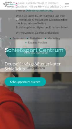 Vorschau der mobilen Webseite www.schiesssport-centrum.de, Schießsportcentrum Preußisch Oldendorf