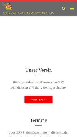 Vorschau der mobilen Webseite www.ssv-holzhausen.de, SSV Holzhausen e.V.