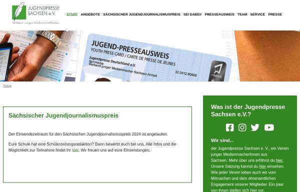 Vorschau von www.jugendpresse-sachsen.de, Jugendpresse Sachsen e.V.
