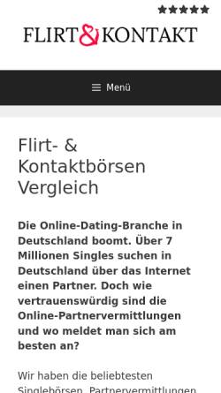 Vorschau der mobilen Webseite www.flirtundkontakt.de, Erste Deutsche Flirt- und Kontaktschule
