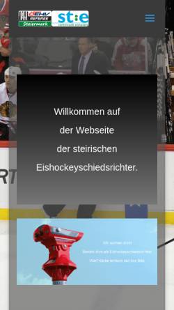 Vorschau der mobilen Webseite www.eishockeyschiri.at, Eishockeyschiedsricher Steiermark