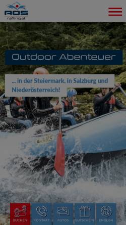 Vorschau der mobilen Webseite www.rafting.at, Sportagentur Strobl