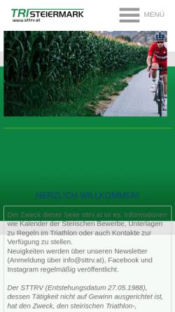 Vorschau der mobilen Webseite sttrv.at, STTRV Steirischer Triathlon Verband