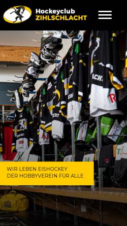 Vorschau der mobilen Webseite www.hcz.ch, Hockeyclub Zihlschlacht (HCZ)
