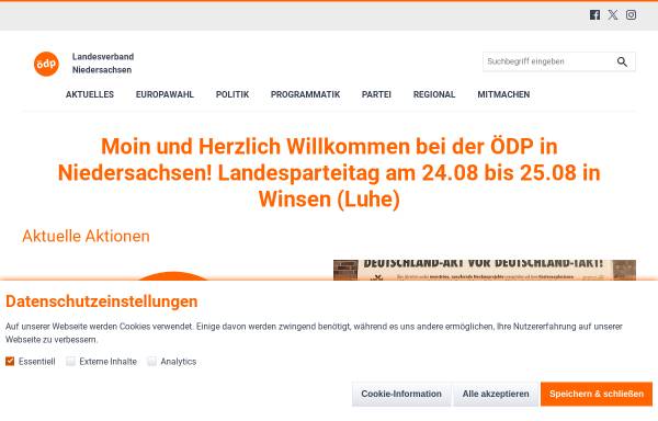 Vorschau von www.oedp-niedersachsen.de, ÖDP Niedersachsen