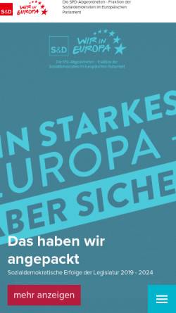 Vorschau der mobilen Webseite www.spd-europa.de, SPD-Abgeordnete im Europäischen Parlament