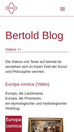 Vorschau der mobilen Webseite www.bertold.de, Bertold