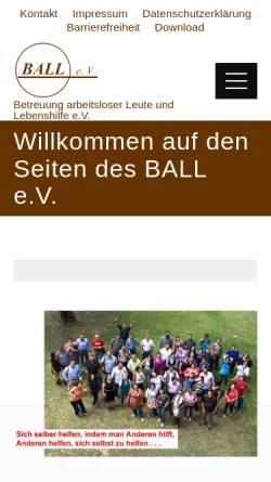 Vorschau der mobilen Webseite www.ball-ev-berlin.de, Ball e.V.