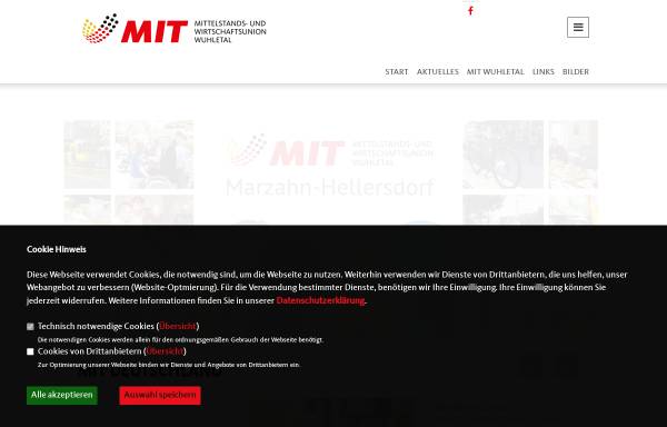 Vorschau von www.mit-wuhletal.de, MIT Mittelstands- und Wirtschaftsvereinigung der CDU Wuhletal