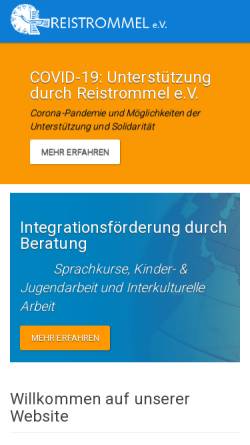 Vorschau der mobilen Webseite www.reistrommel-ev.de, Reistrommel e.V.