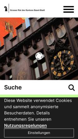Vorschau der mobilen Webseite www.grosserrat.bs.ch, Grosser Rat