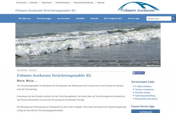 Vorschau von www.fehmarn-assekuranz.de, Fehmarn Assekuranz Versicherungsmakler KG
