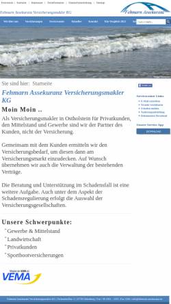 Vorschau der mobilen Webseite www.fehmarn-assekuranz.de, Fehmarn Assekuranz Versicherungsmakler KG