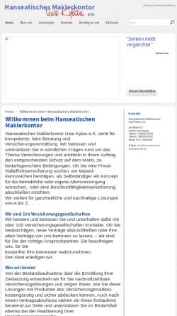 Vorschau der mobilen Webseite hanseatisches-maklerkontor.de, Hanseatisches Maklerkontor, Inh. Uwe Kylau