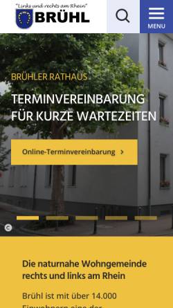Vorschau der mobilen Webseite www.bruehl-baden.de, Gemeinde Brühl