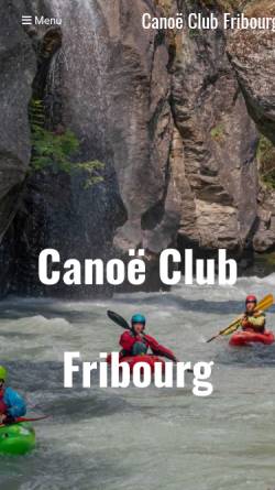 Vorschau der mobilen Webseite www.kayakfribourg.ch, Canoë-Club Fribourg
