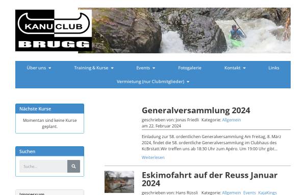 Vorschau von www.kanuclub-brugg.ch, Kanu Club Brugg