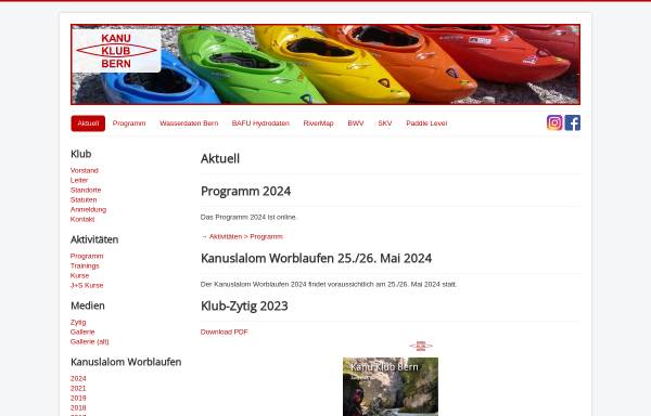 Vorschau von www.kanubern.ch, Kanu Klub Bern