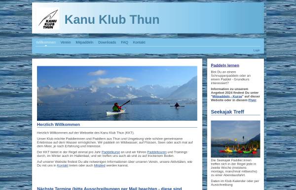 Vorschau von www.kkt.ch, Kanu Klub Thun