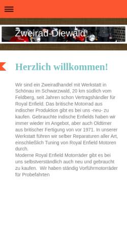 Vorschau der mobilen Webseite www.zweirad-diewald.de, Zweirad Diewald