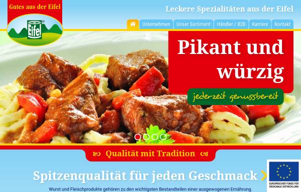 Vorschau von www.eifeler-fleischwaren.de, Eifeler Fleischwaren- und Konservenfabrik