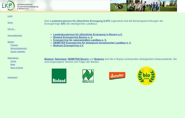 Vorschau von www.berater-lkp.de, Landeskuratorium für pflanzliche Erzeugung Bayern e.V.