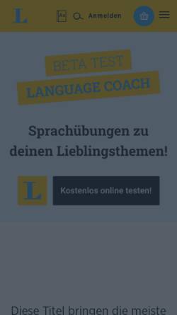 Vorschau der mobilen Webseite www.langenscheidt.de, Langenscheidt