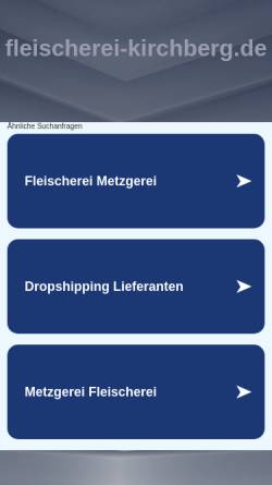 Vorschau der mobilen Webseite www.fleischerei-kirchberg.de, Fleischerei Dörk Kirchberg