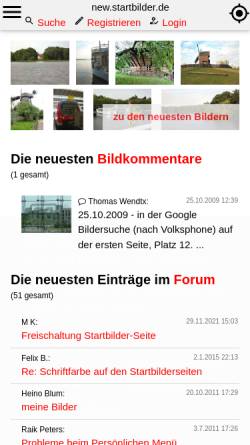 Vorschau der mobilen Webseite new.startbilder.de, Startbilder.de